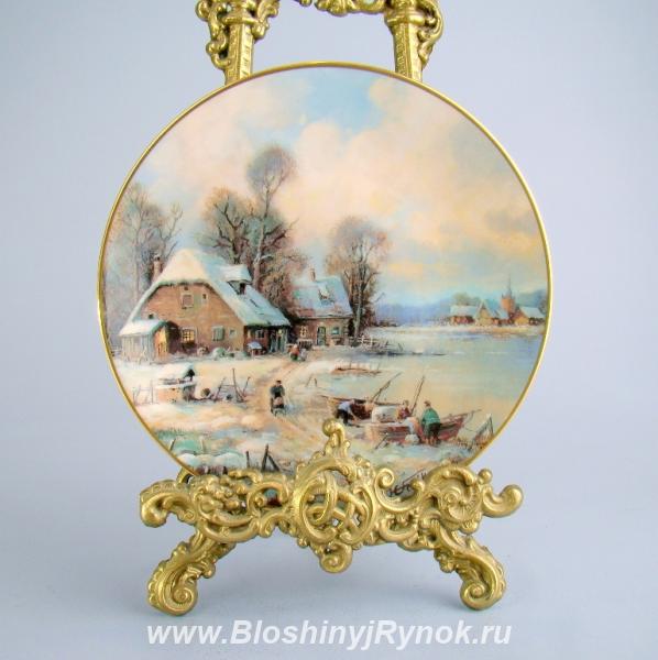 Декоративная тарелка Лодки на озере. Россия, Калининградская область,  Калининград