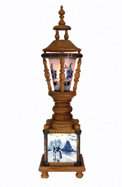 Лампа старинная, Delft, Делфт, предметы интерьера, настольная, освещен .... Россия, Калининградская область,  Калининград