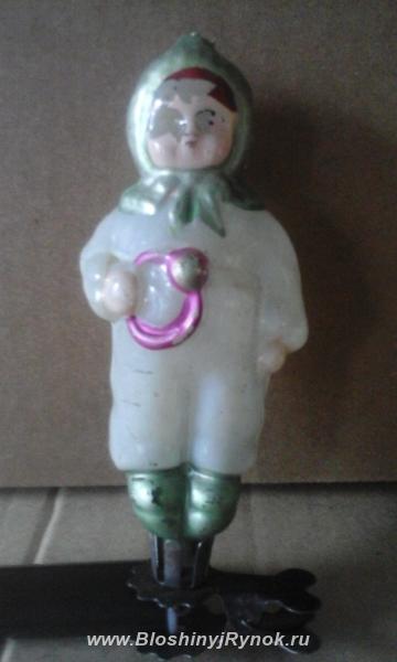 Винтажная игрушка Ребенок с погремушкой. Россия, Липецкая область, Елец