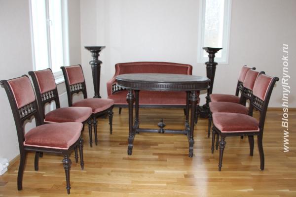 Антикварная мебель конец 18 века Диван, стол, 6 стульев, 2 подставки д .... Россия, Санкт-Петербург