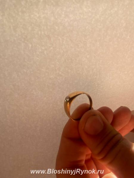 Золотое кольцо с брилиантом Царские времена. Россия, Тверская область, Калязин